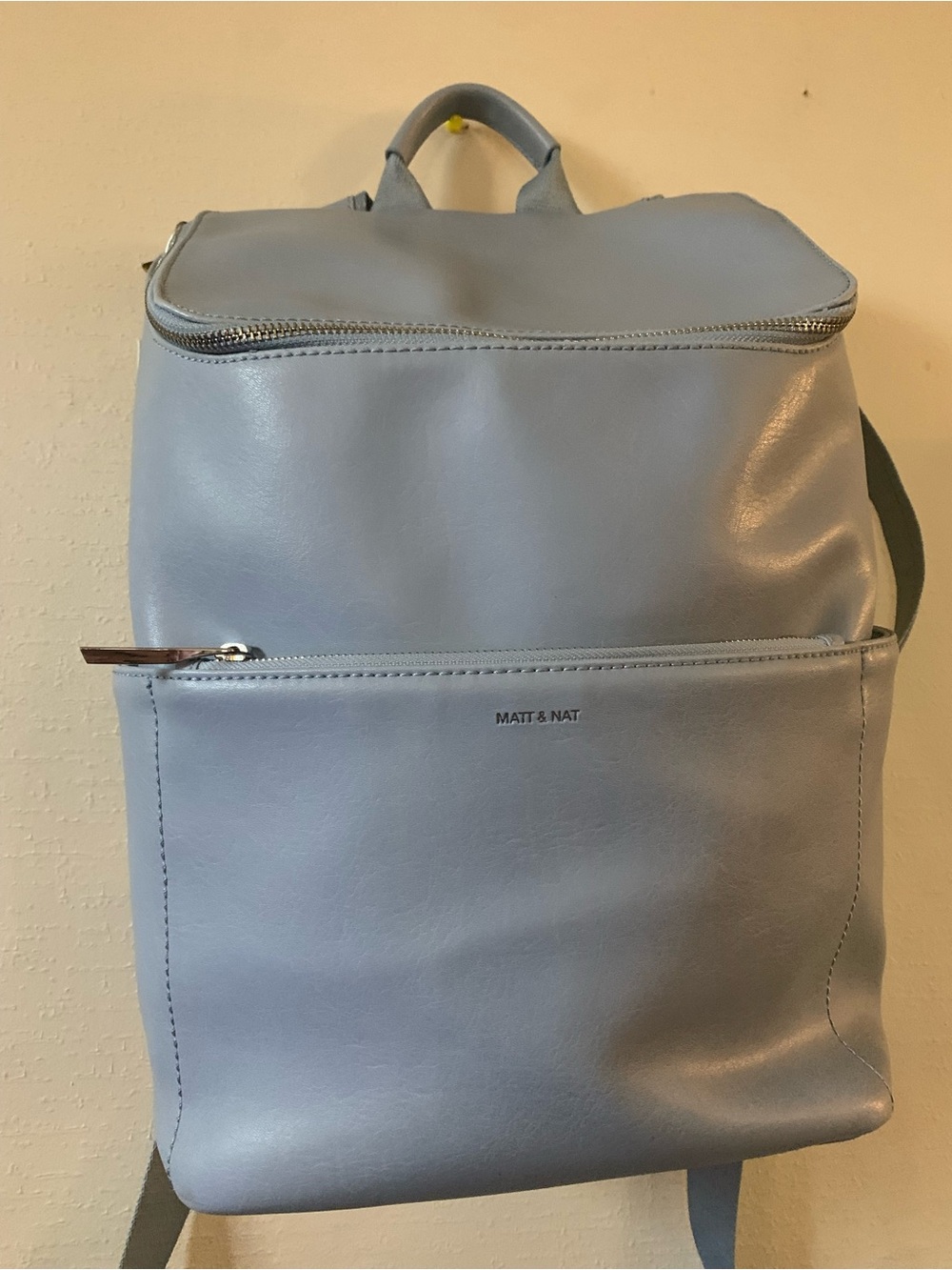 Matt & Nat Dean Pale Blue Vegan Leather Backpack